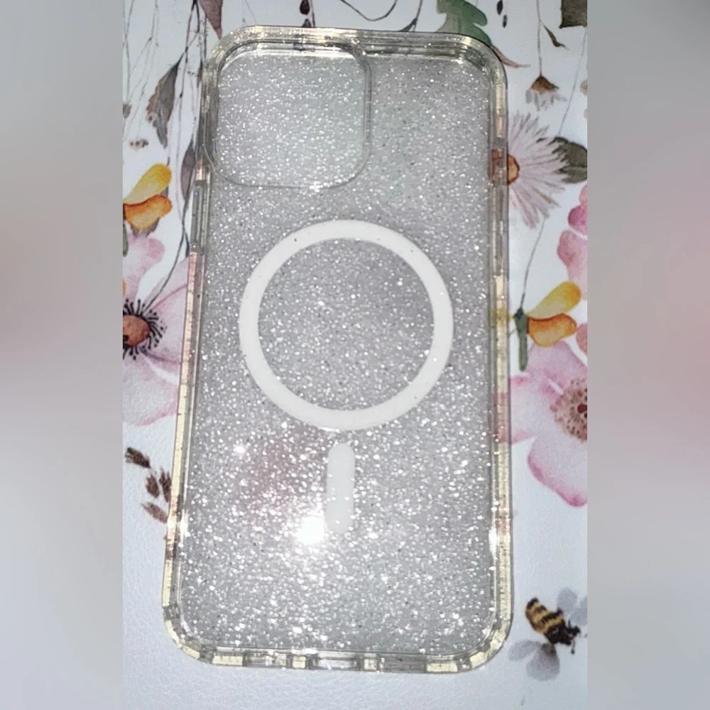 Clear Phone Case with Silver - I Phone 13 Pro Max (NWT)